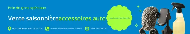 Vente d'accessoires de voiture modernes bleus