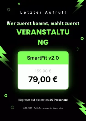 Rabattaktion für modernes grünes Autozubehör