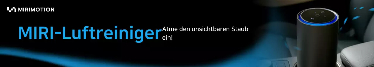 Blaue moderne Auto-Luftreiniger-Werbung