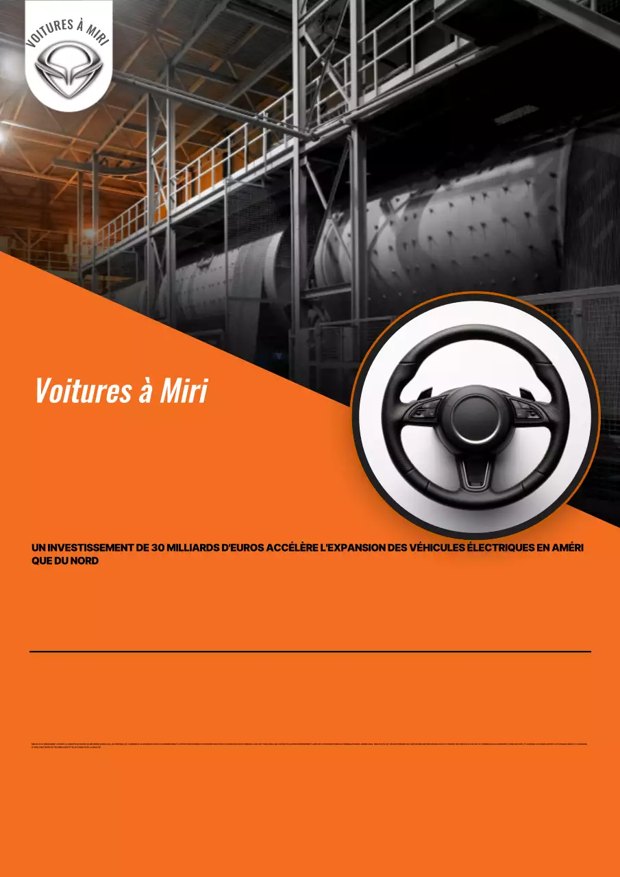 Publicité pour une voiture moderne orange