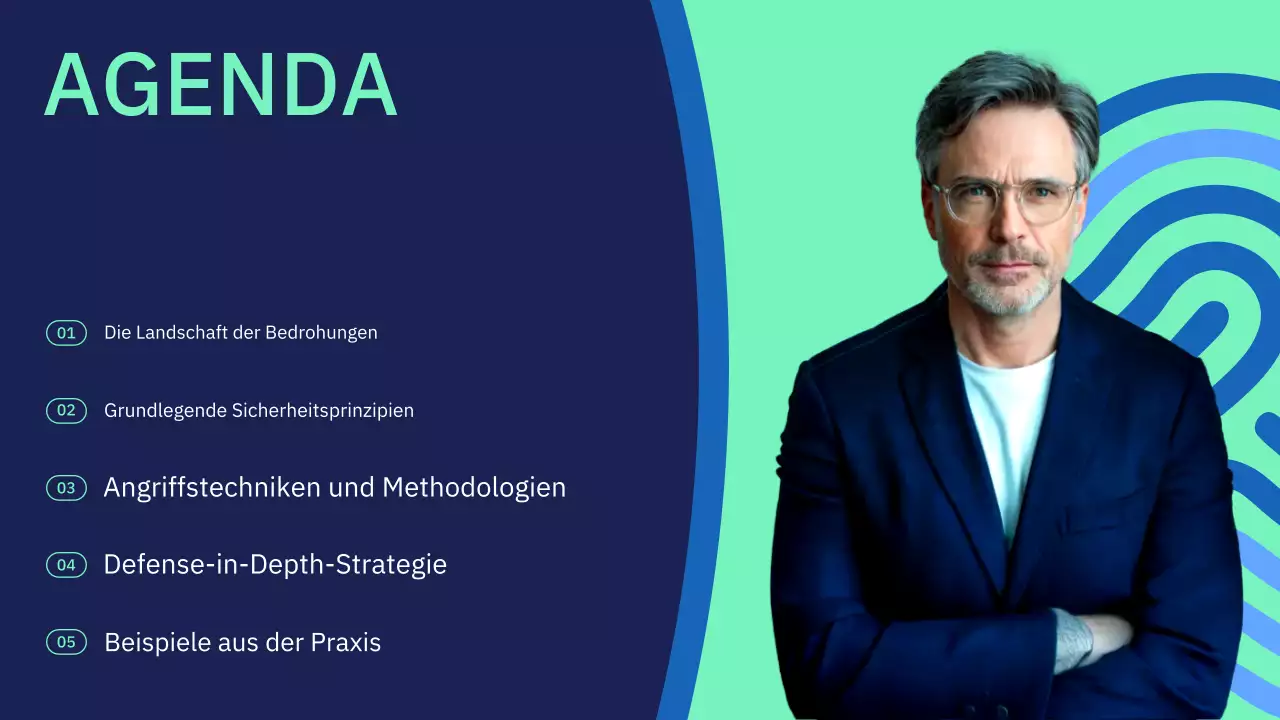 Vortragspräsentation zur modernen Cybersicherheit der Marine