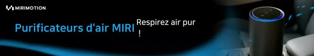 Publicité pour un purificateur d'air de voiture moderne bleu