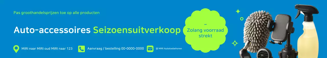 Blauwe moderne autoaccessoires in de uitverkoop