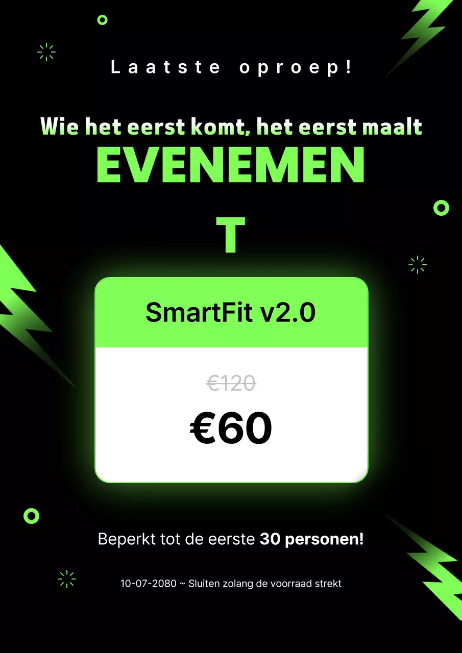 Kortingsactie voor groene moderne autoaccessoires