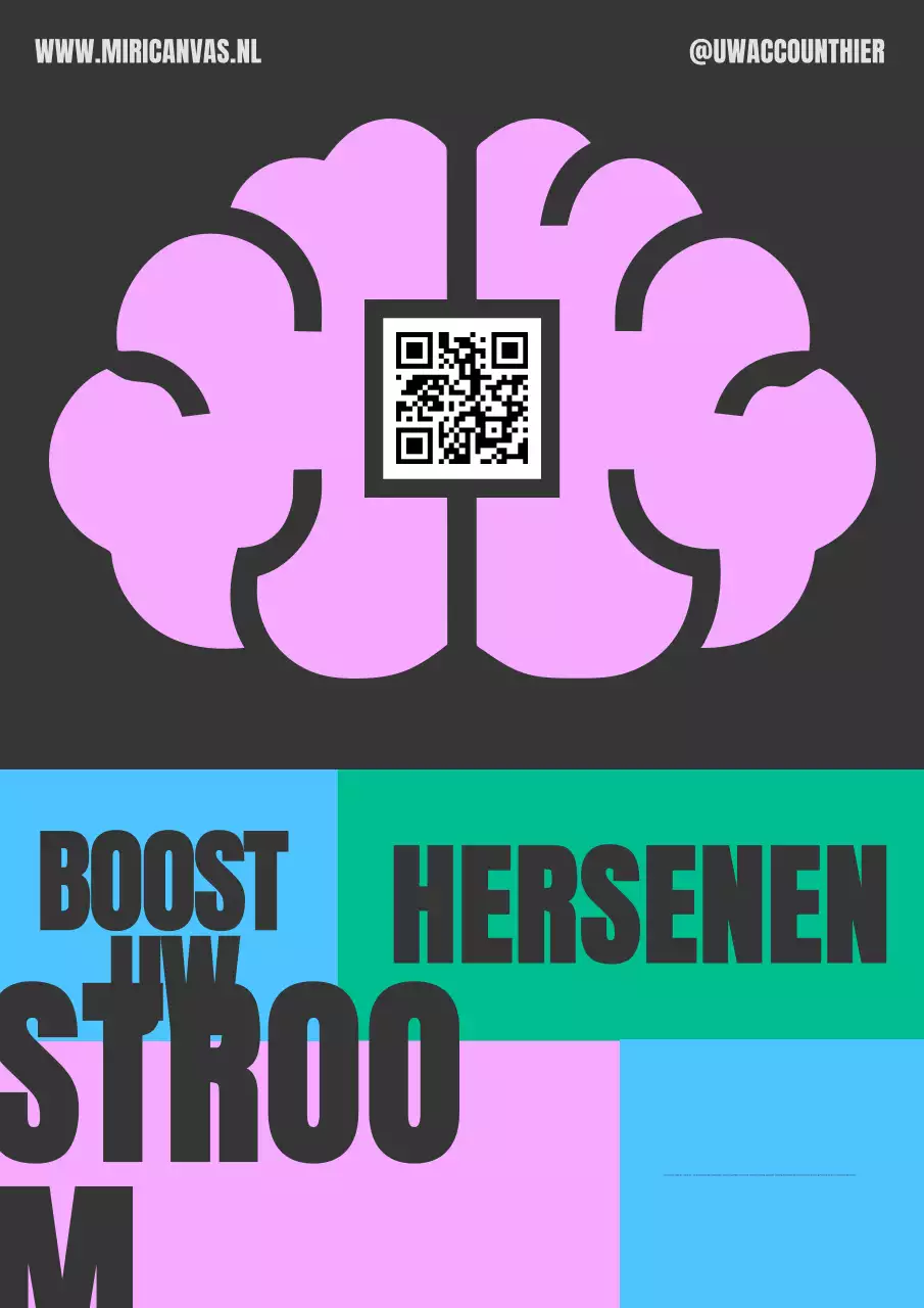 Roze moderne Wereld Hersen Dag gidsposter