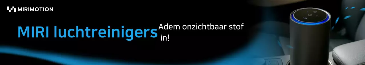 Advertentie voor blauwe moderne autoluchtreiniger