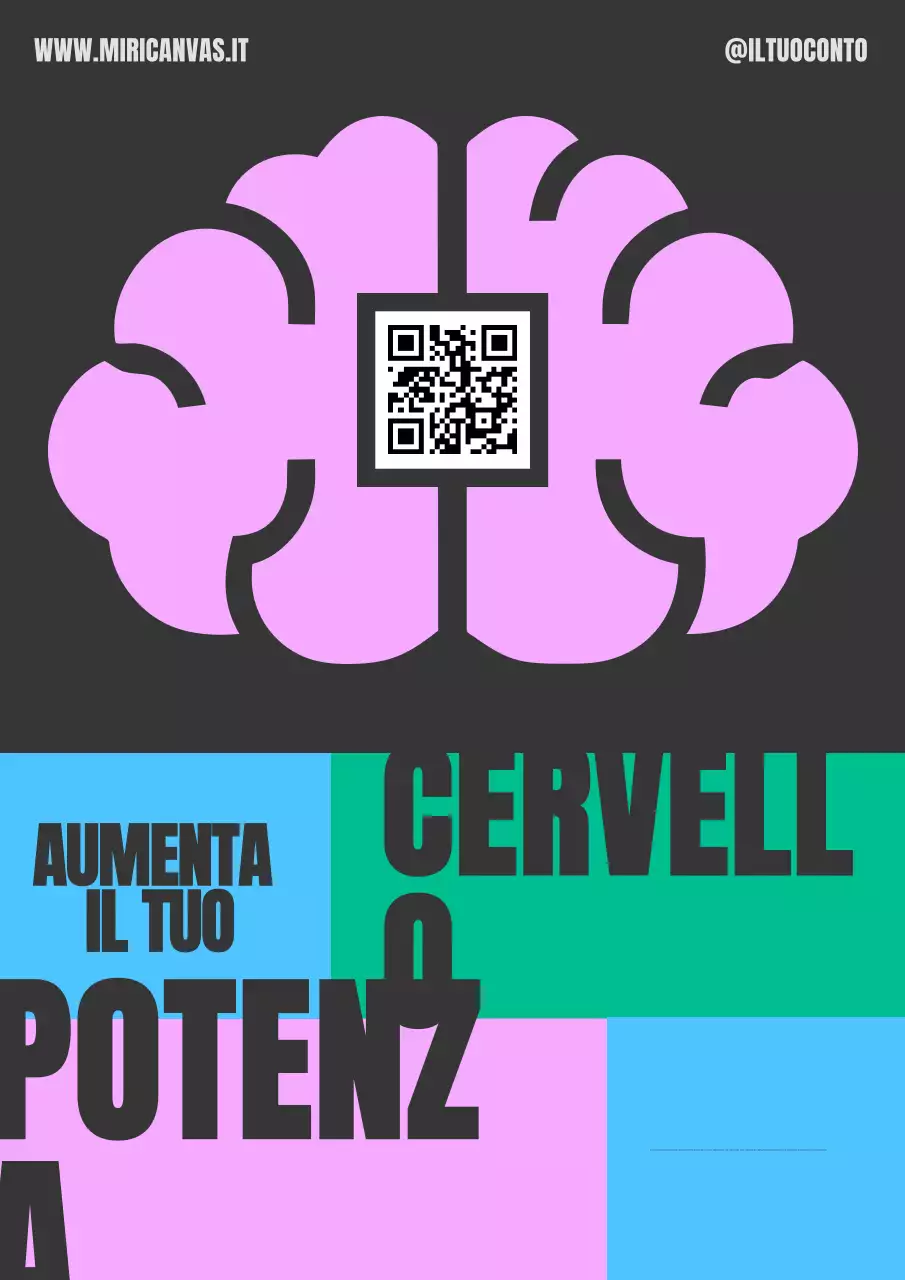 Poster rosa della guida per la giornata mondiale del cervello moderno