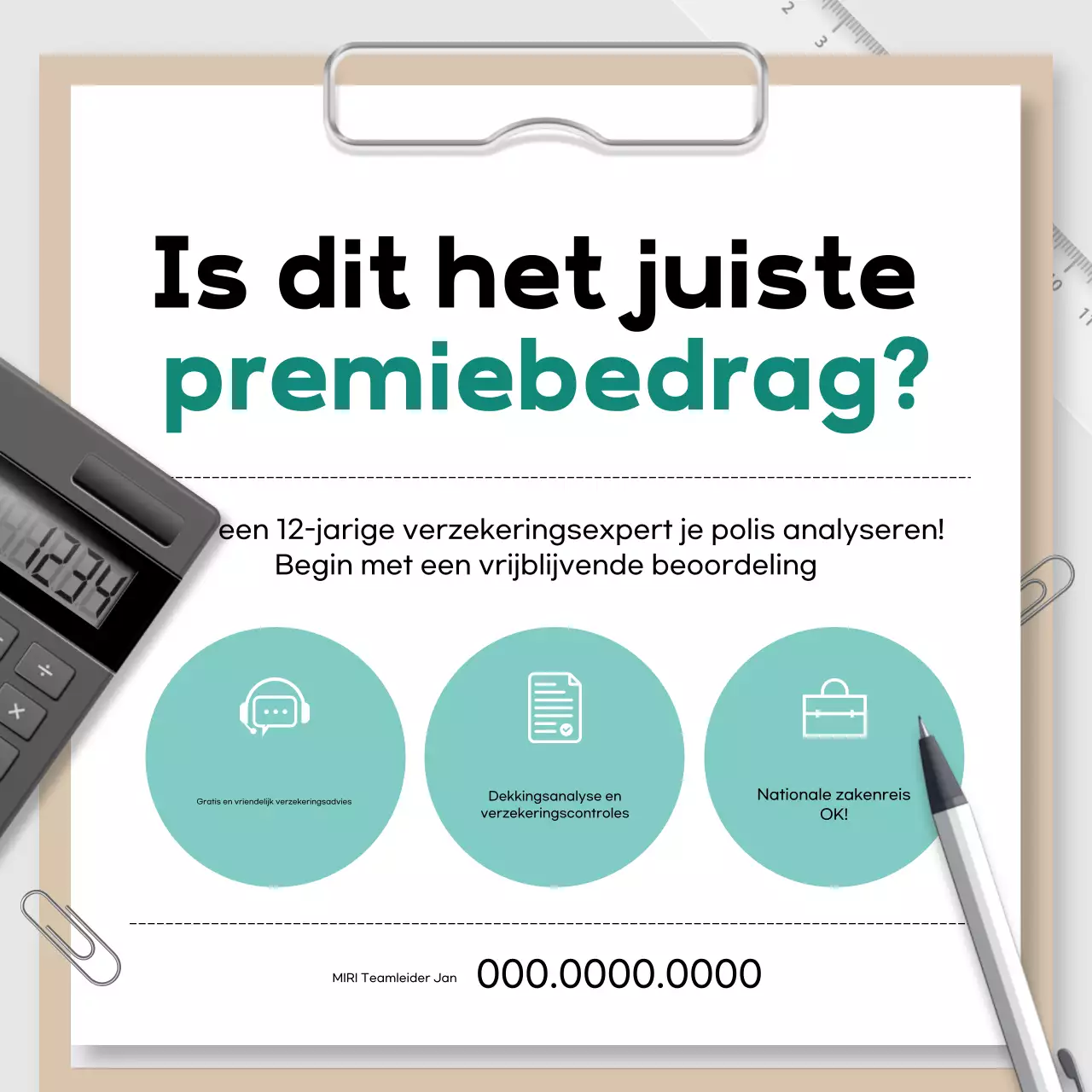 Advertentie voor Mint Modern Insurance Consulting