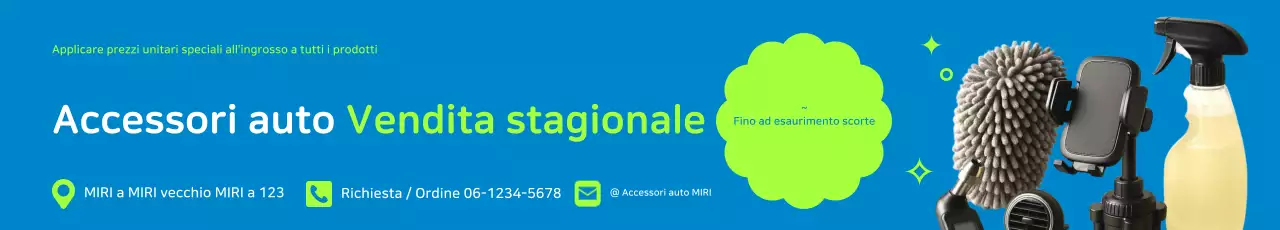 Vendita di accessori per auto moderne blu