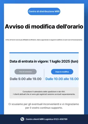 Guida all'avviso di pulizia blu