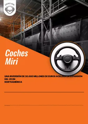 Anuncio de coche moderno de color naranja