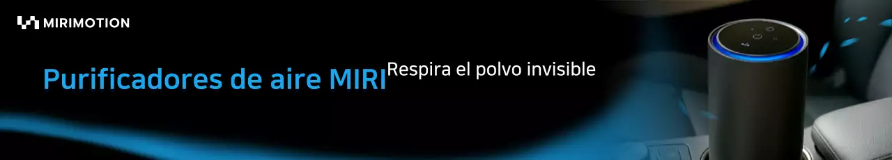 Anuncio de purificador de aire para coche moderno de color azul