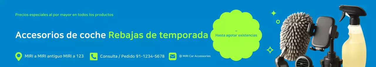 Venta de accesorios para autos modernos azules