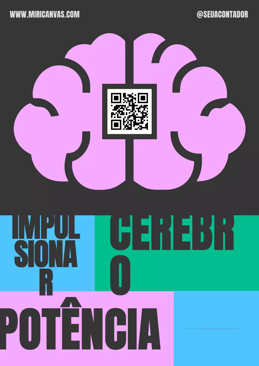 Cartaz do Guia do Dia Mundial do Cérebro Rosa Moderno
