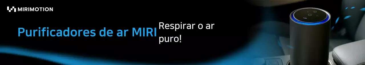 Anúncio de purificador de ar para carro moderno azul