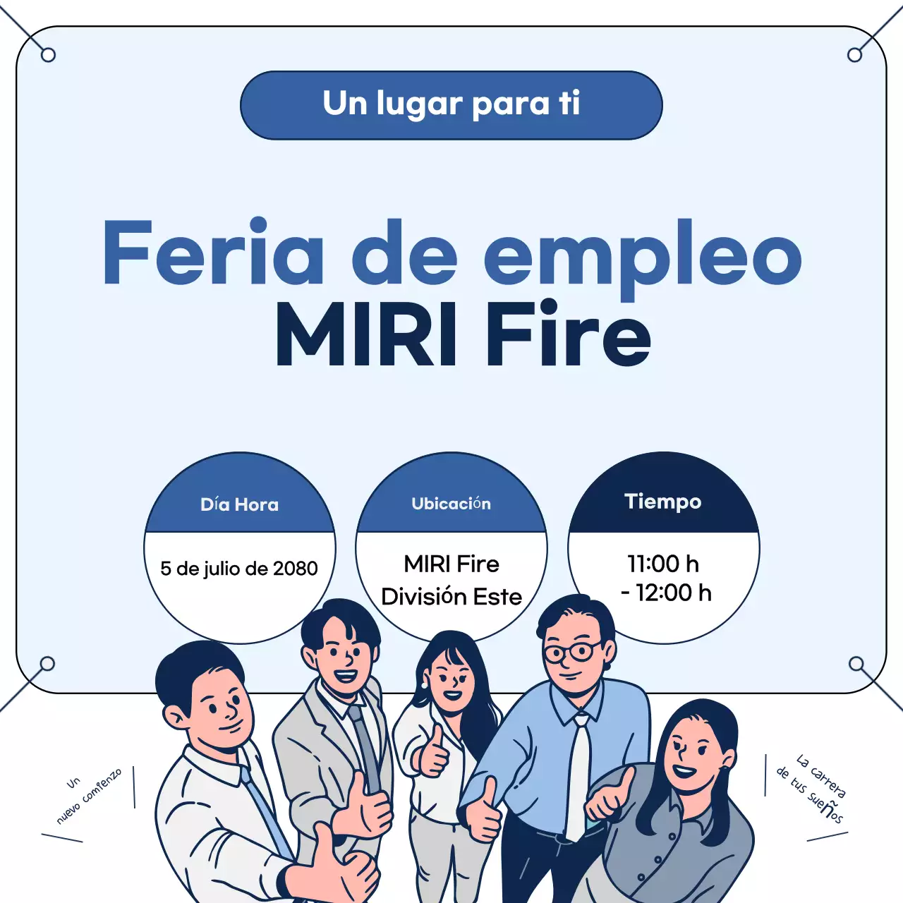 Guía de descripción de puestos de trabajo modernos de Sky Blue