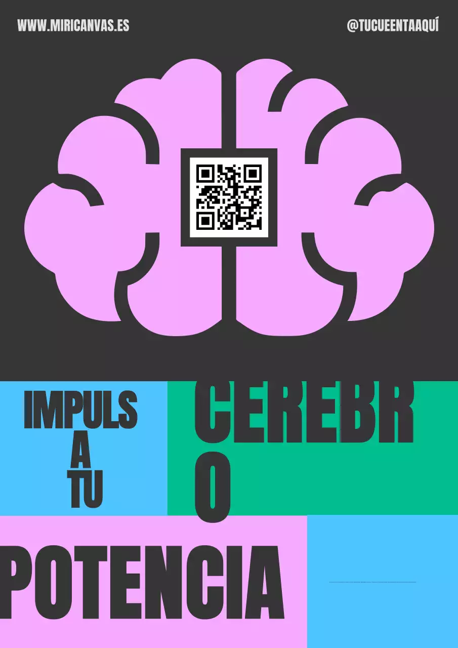 Póster rosa moderno con la guía del Día Mundial del Cerebro