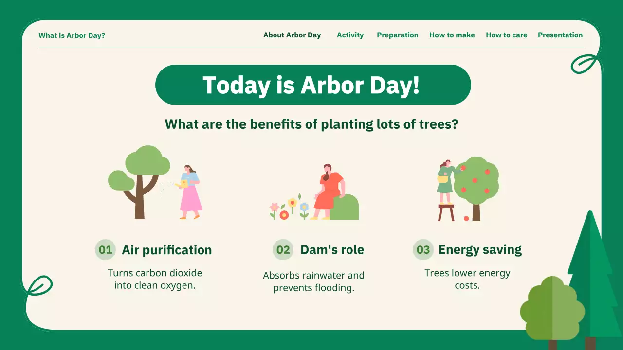 그린 모던 아버 데이 프로모션 프레젠테이션