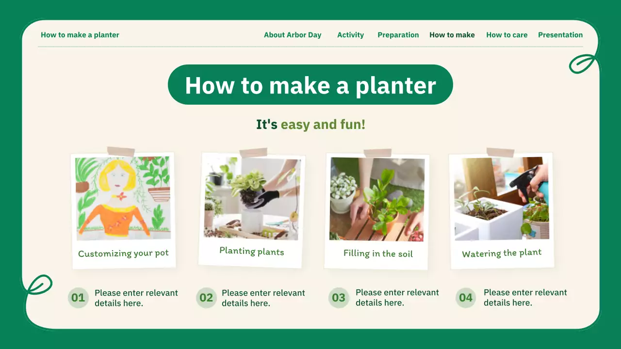 그린 모던 아버 데이 프로모션 프레젠테이션