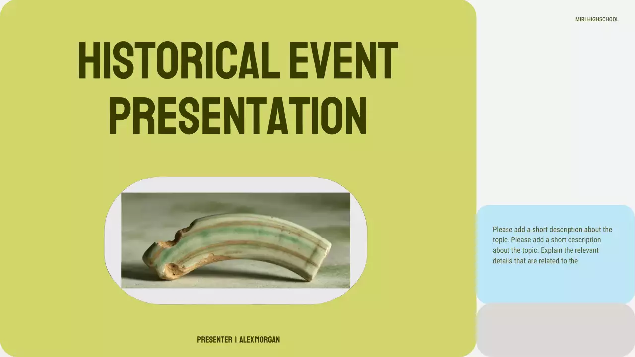 Green Minimal History Class Presentation