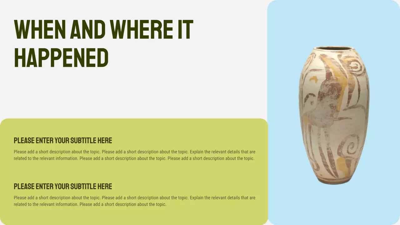 Green Minimal History Class Presentation