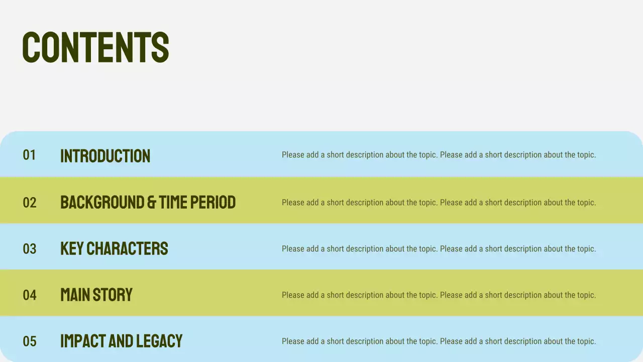 Green Minimal History Class Presentation