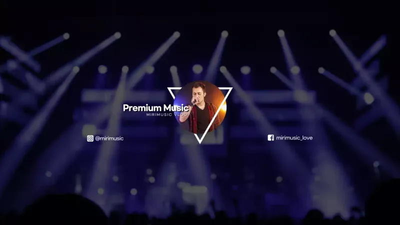 Blue Modern Music Advertisement YouTube Thumbnail