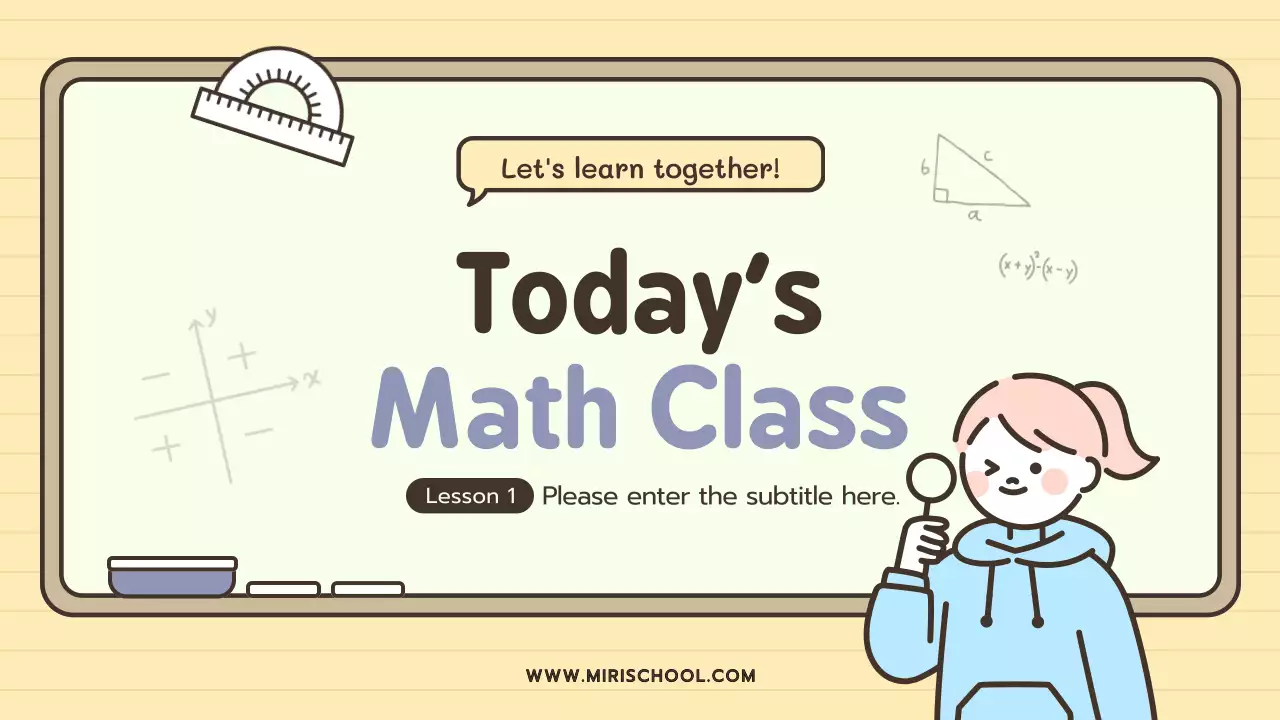 Beige Simple Math Class Presentation