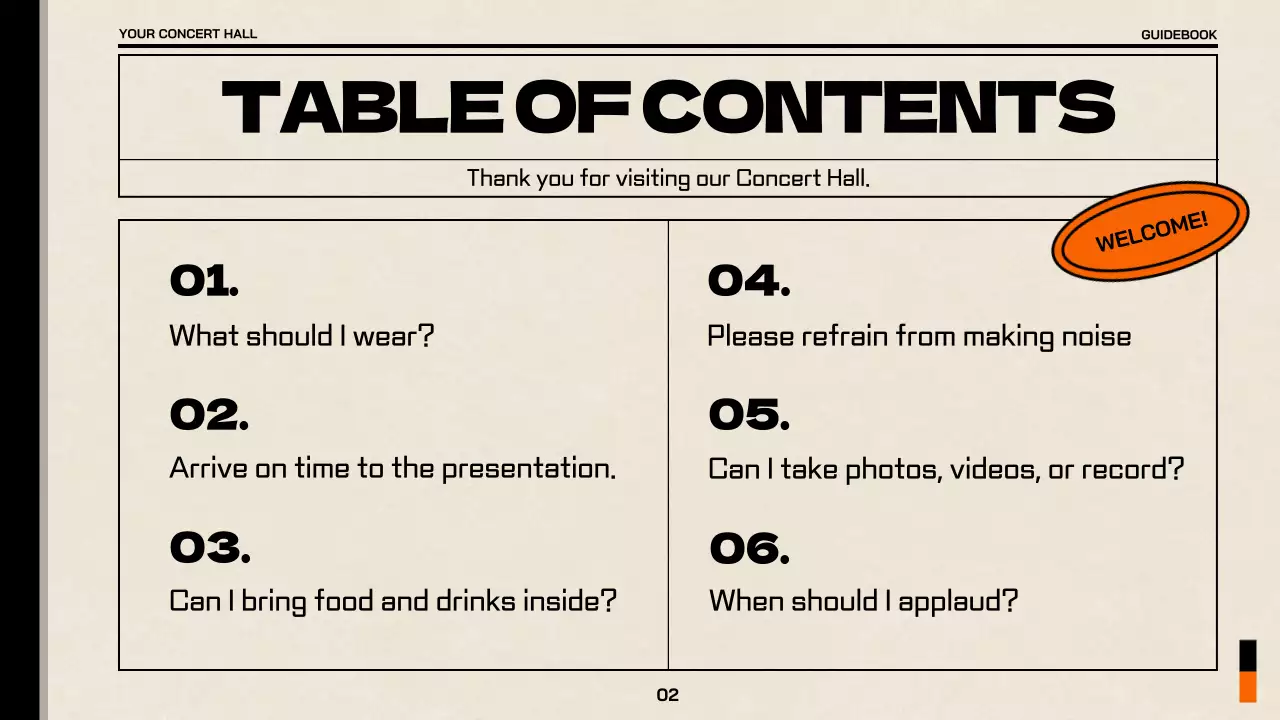 오렌지 모던 콘서트 가이드 프레젠테이션