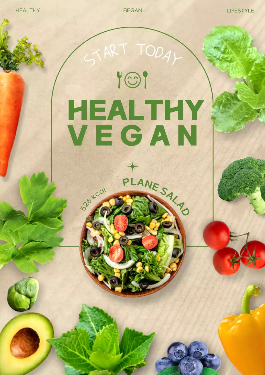 그린 모던 비건 홍보 포스터