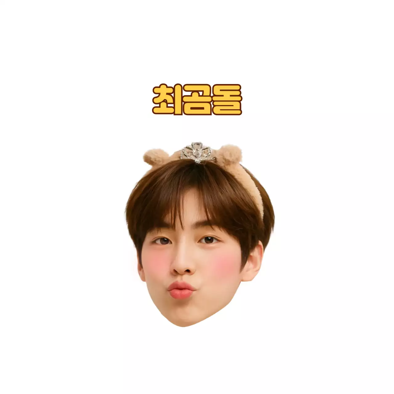 흰색 귀여운 팬아트 굿즈