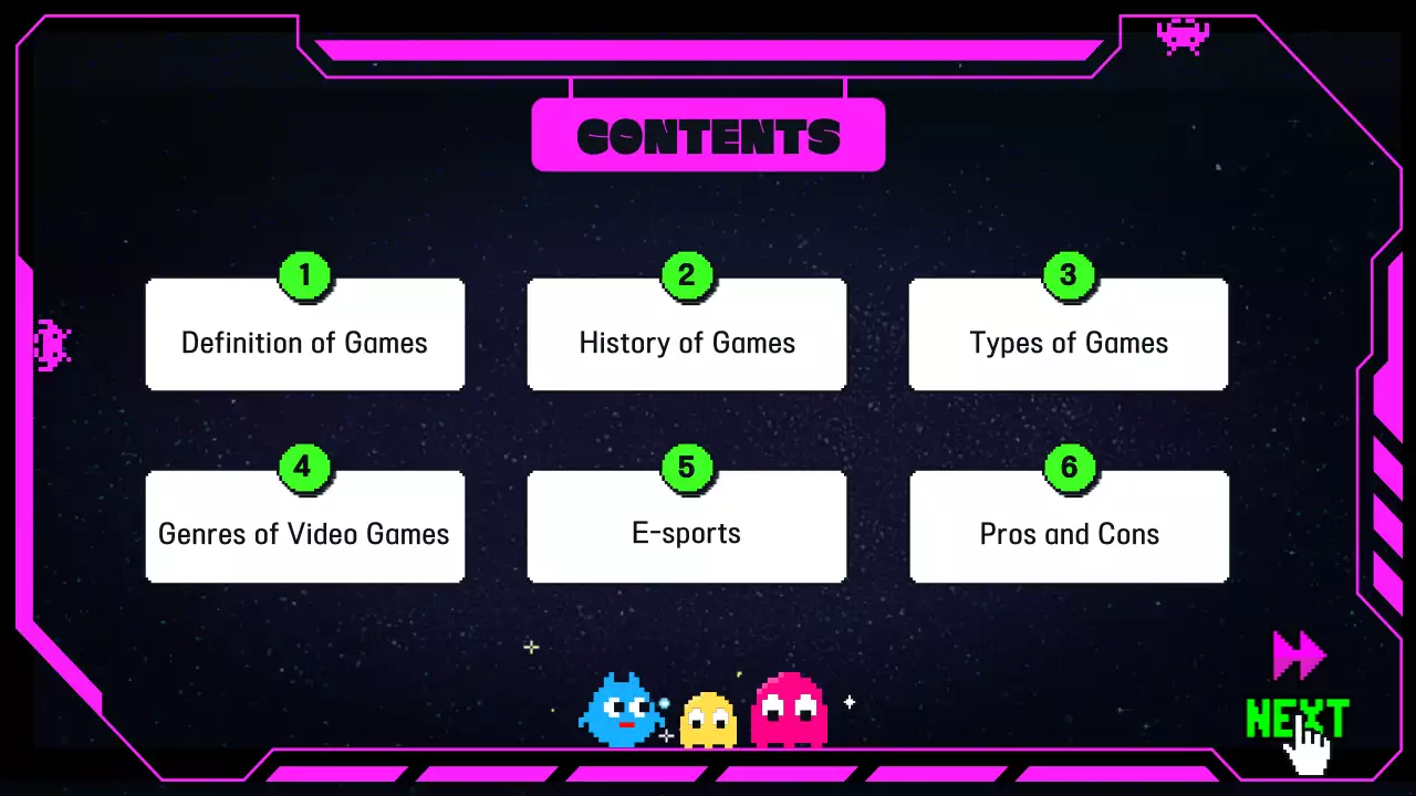 블랙 레트로 게임 발표 프레젠테이션