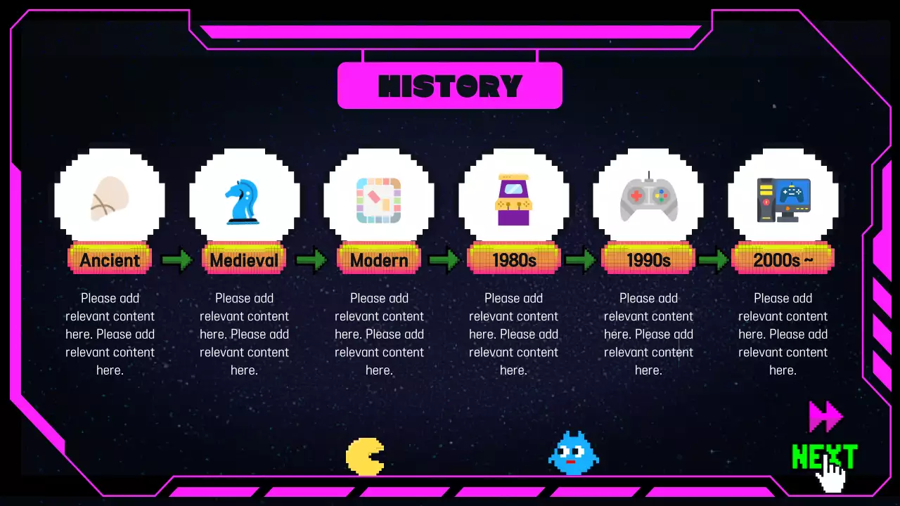 블랙 레트로 게임 발표 프레젠테이션