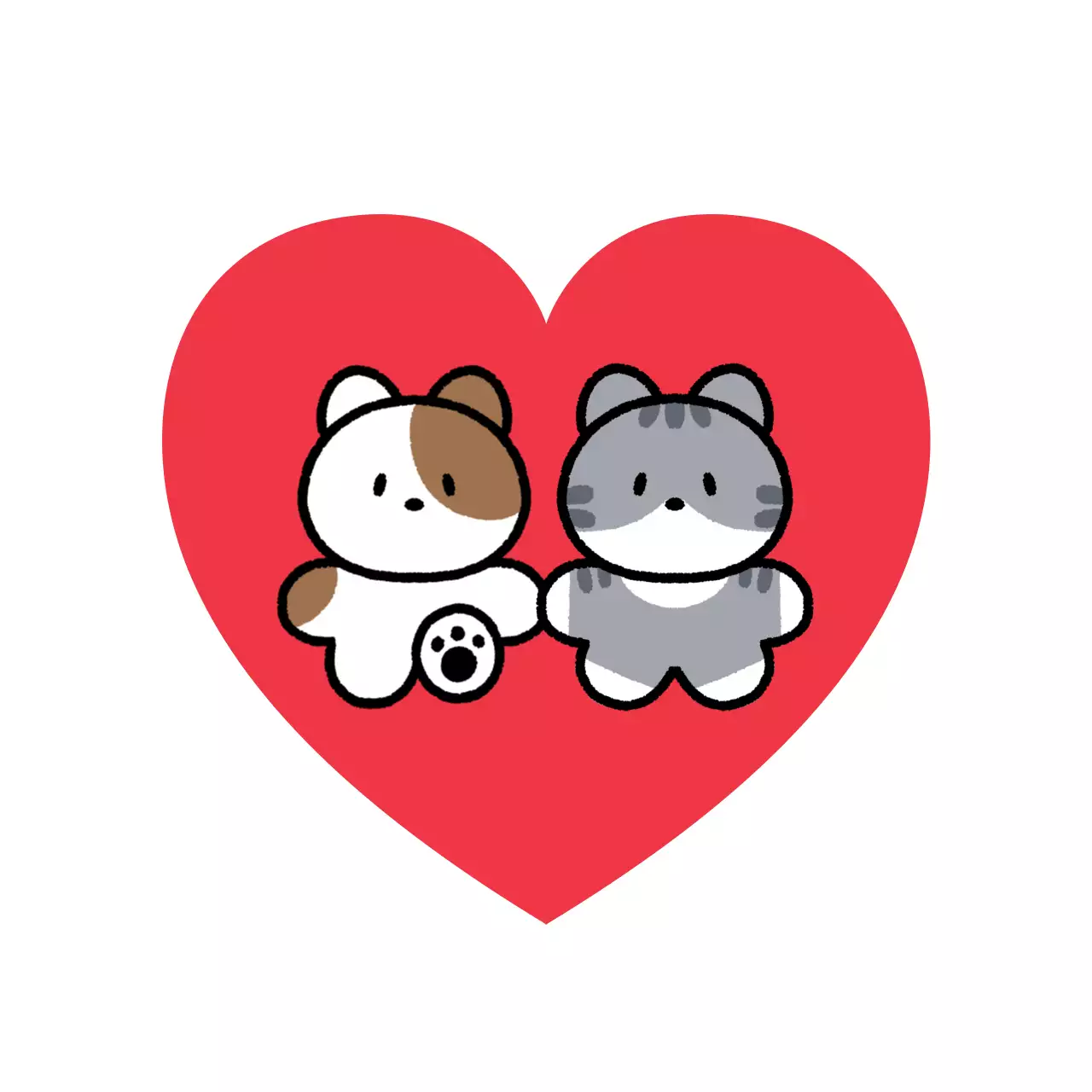 검정 아기자기한 카페 로고