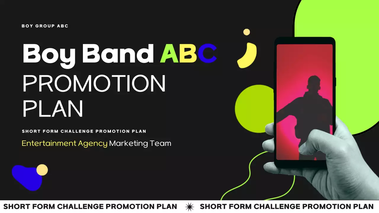 블랙트렌디 뮤직 프로모션 프리젠테이션