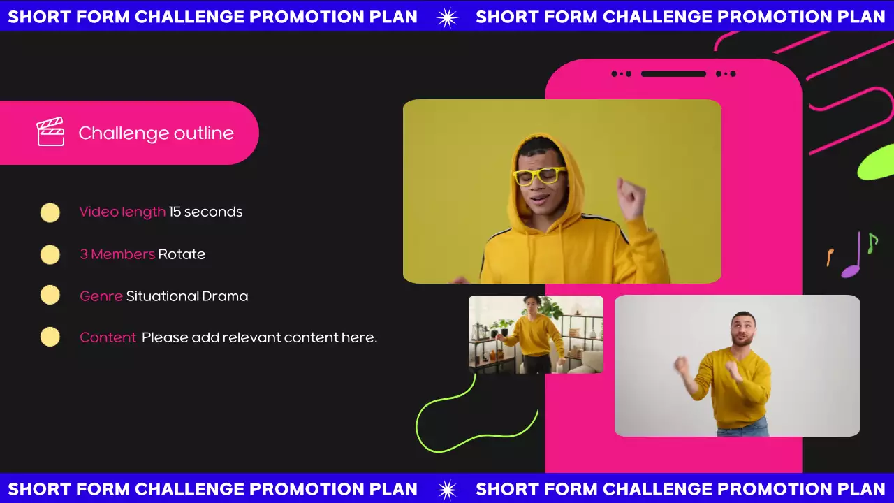 블랙트렌디 뮤직 프로모션 프리젠테이션