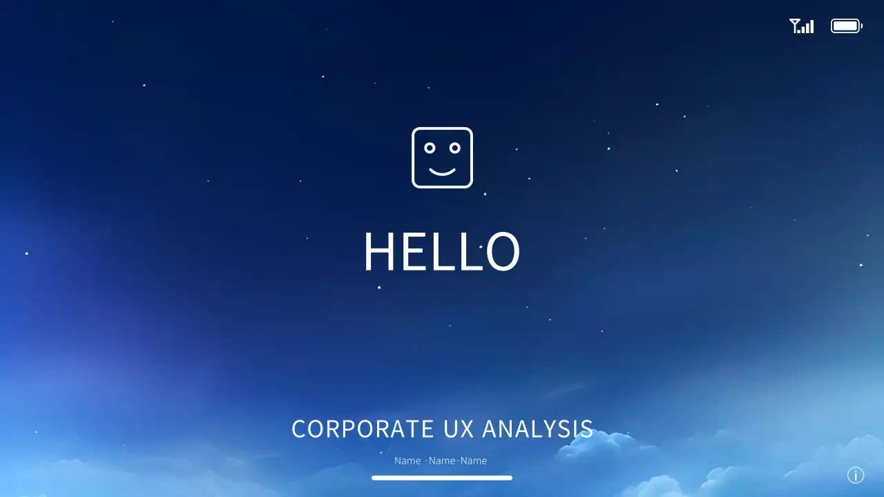 블루 모던 UX 분석 보고서 프레젠테이션