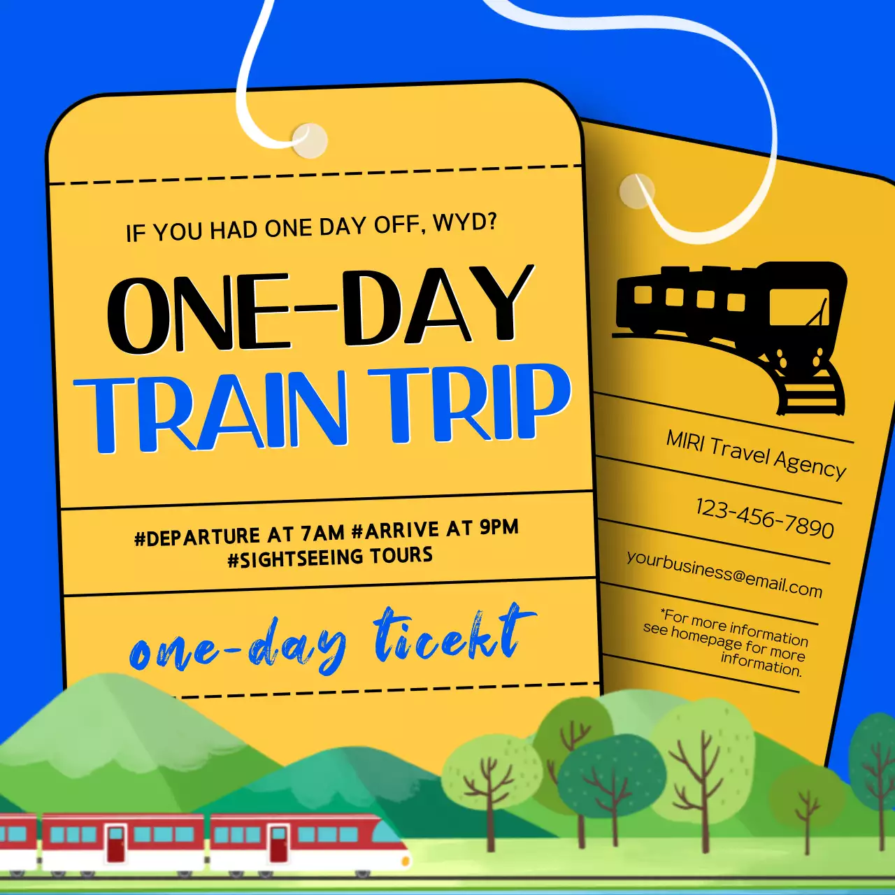 Blue Modern Travel Promotion Social Media Post