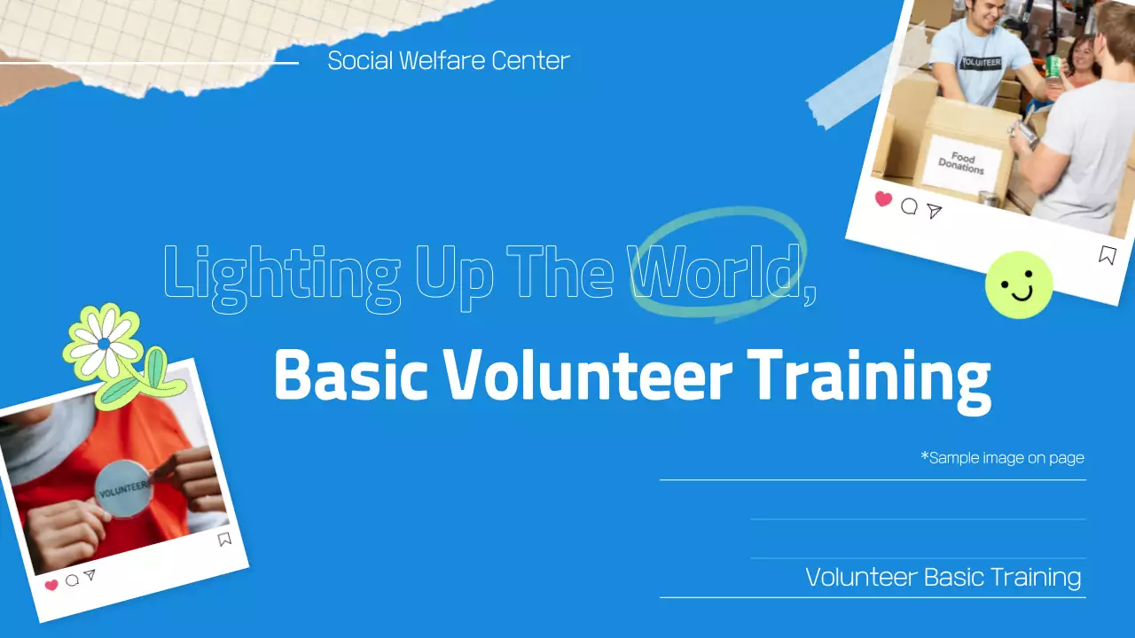 블루모던 자원봉사자 홍보 프레젠테이션