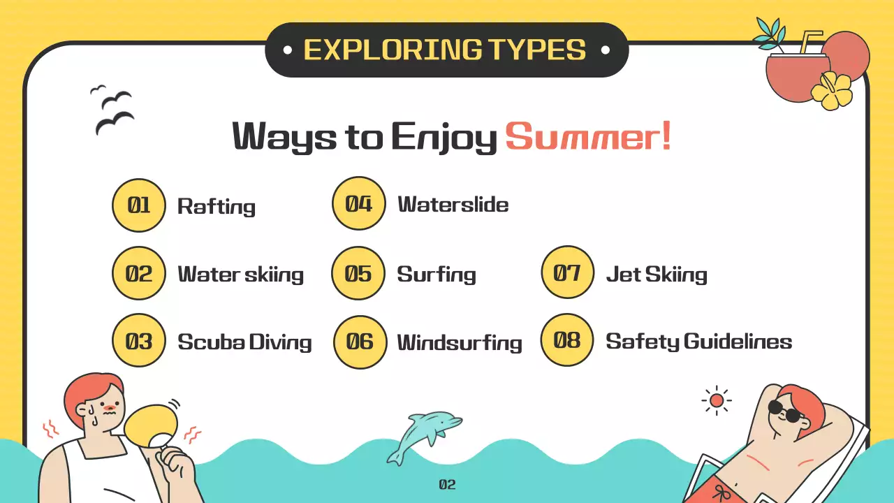 옐로우 트렌디 여름 가이드 프레젠테이션