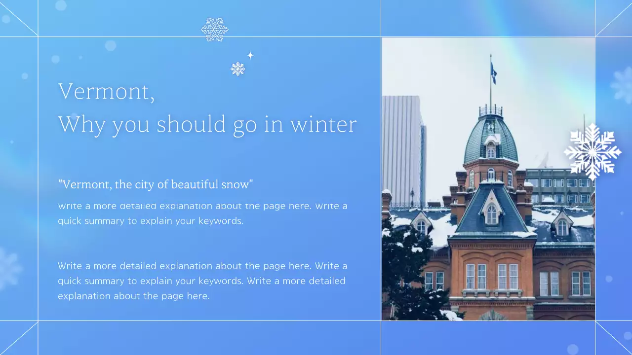 Blue Elegant Winter Promotion Presentation