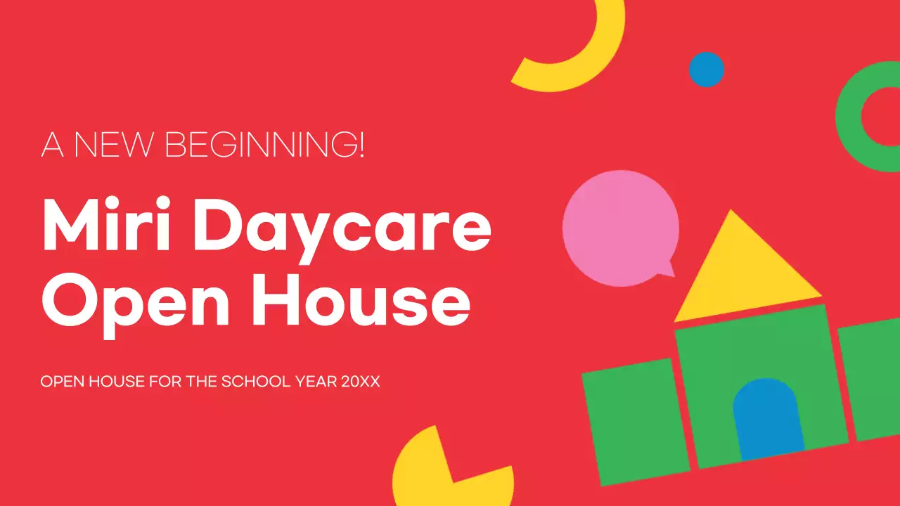 Red Modern Daycare Event Presentation