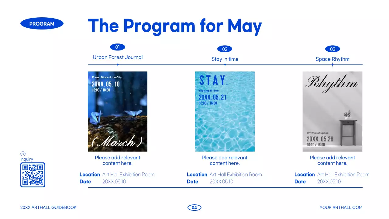 블루 모던 아트 가이드 프레젠테이션