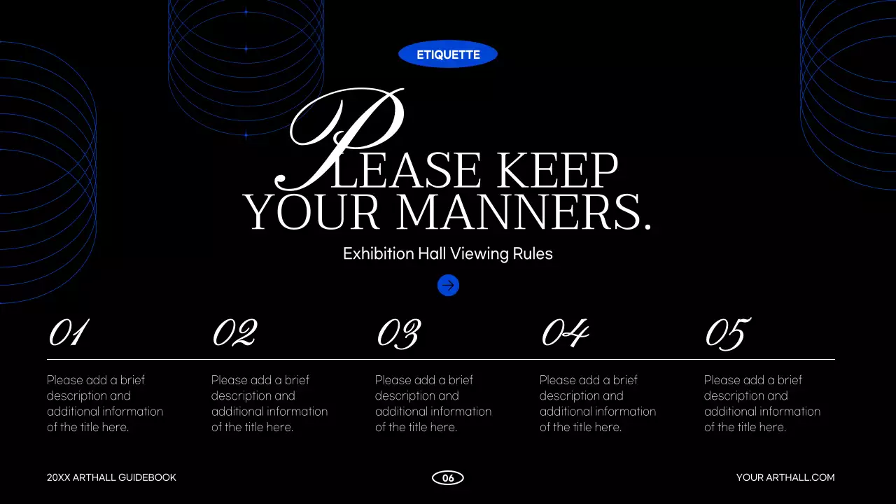 블루 모던 아트 가이드 프레젠테이션