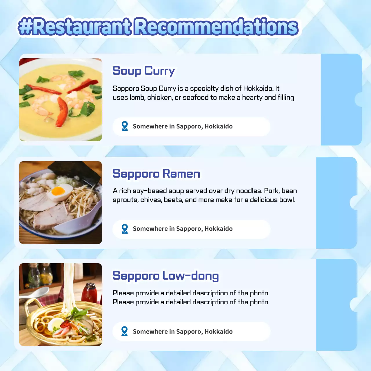 Blue Modern Travel Guide Instagram Carousel