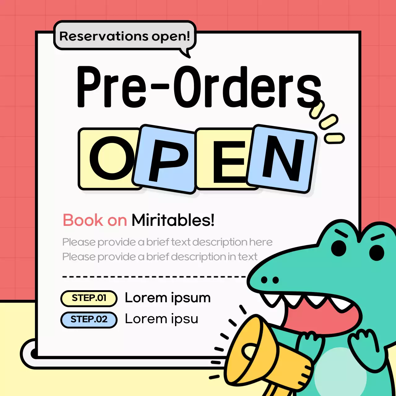 Orange Comic Social Media Promotion Instagram Carousel