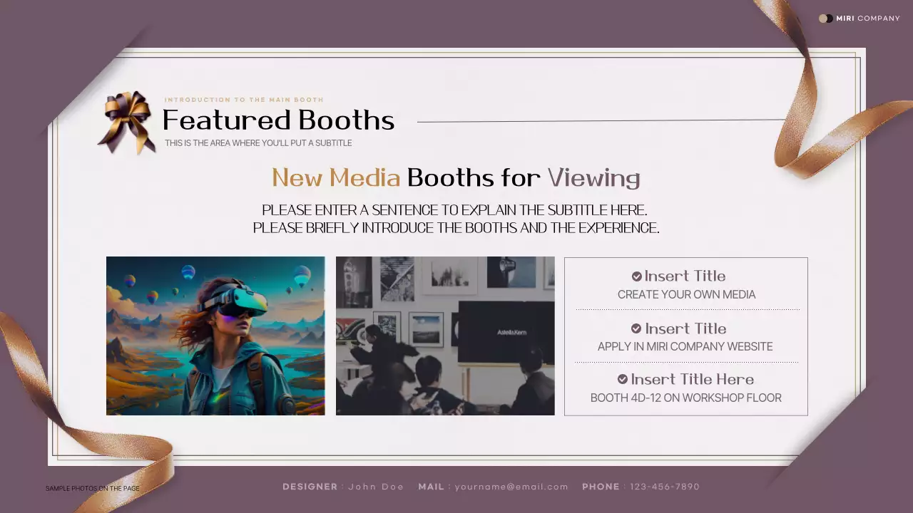 Purple Elegant Media Invitation Presentation