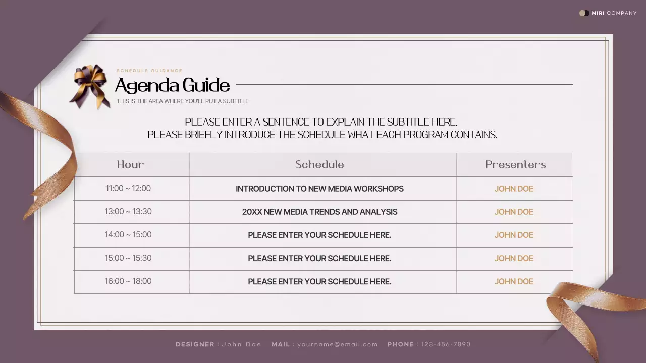 Purple Elegant Media Invitation Presentation