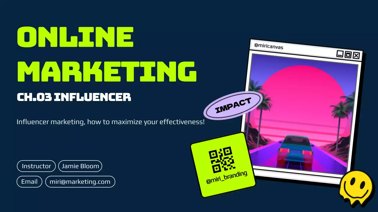 Neon Retro Marketing Course Presentation