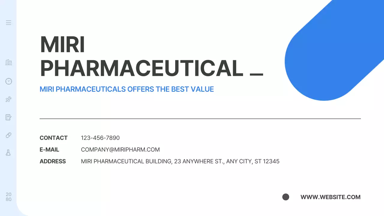 블루 모던 헬스케어 프리젠테이션